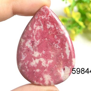 Cabujón de thulita, piedra preciosa semipreciosa natural para la fabricación de joyas, piedra preciosa suelta de thulita para uso en colgantes con envoltura de alambre, joyería de cristal