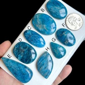 Geselecteerde neonapatiet cabochon, natuurlijke apatiet handgemaakte edelsteen voor het maken van sieraden, apatiet boho-sieraden LOT-224