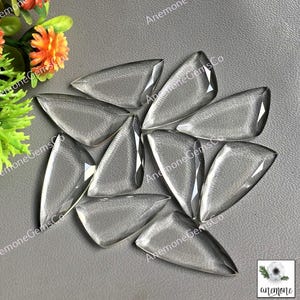 Quartz clair 12 x 26 mm, forme fantaisie, 10 pièces/lot