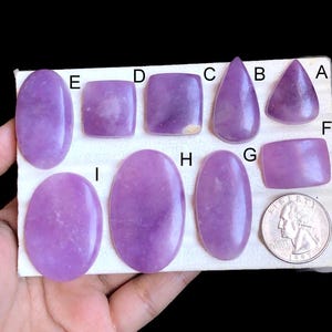 Cabochon en lépidolite sélectionné, pierre semi-précieuse naturelle pour la fabrication de bijoux, pendentifs pour emballage de fil fait main LOT-52