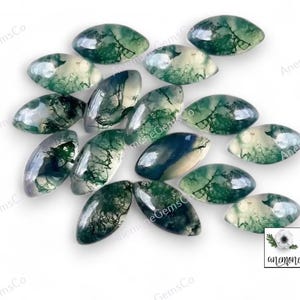 Groene mosagaat cabochon cabochon alle maten, verpakking van 10 stuks Topkwaliteit mosagaat cabochon voor het maken van sieraden