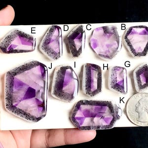 Ausgewählte Trapiche Amethyst Scheibe Edelstein, handgemachter Trapiche Amethyst handgemachter Edelstein für die Schmuckherstellung LOT-10