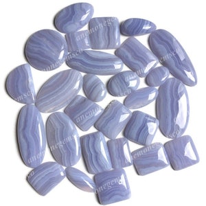 Blue Lace Agaat Cabochon Groothandel Lot, mix vormen en maten Blue Lace Agaat voor DIY sieraden maken, hanger, ambachtelijke benodigdheden