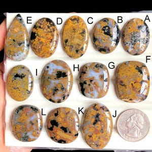 Cabochon en jaspe océan sélectionné, pierre semi-précieuse naturelle en vrac pour la fabrication de bijoux, bijoux de style occidental en jaspe océan LOT-242