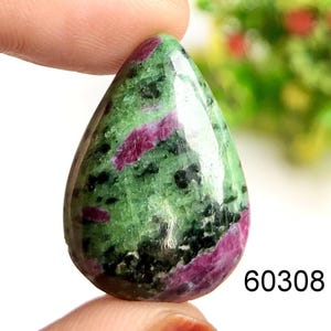 Cabujón de zoisita rubí, piedra preciosa semipreciosa de rubí natural para hacer joyas de bricolaje, uso de zoisita rubí para joyería de estilo occidental, piedra suelta