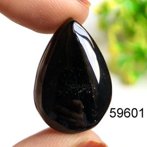 Zwarte onyx cabochon, natuurlijke halfedelsteen voor sieraden maken, zwarte onyx gebruik voor handgemaakte sieraden Moederdag