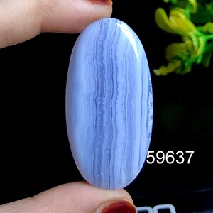 Cabochon d'agate en dentelle bleue, pierre semi-précieuse naturelle pour la fabrication de bijoux, bijoux et pendentifs en agate, pierres précieuses en vrac