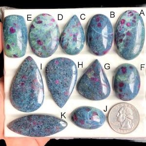 Cabochon rubis kyanite sélectionné, pierre semi-précieuse naturelle pour la fabrication de bijoux, rubis kyanite bijoux en cristal naturel LOT-368