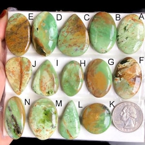Ausgewählte Chrome Chalcedon Cabochon, natürlicher Halbedelstein für die Schmuckherstellung, Cabochons Schmuck LOT-299