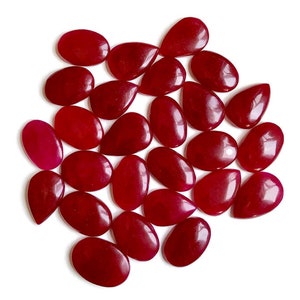 Lote al por mayor de cabujones de cuarzo rojo, formas y tamaños variados, piedras semipreciosas naturales para joyería, cristal curativo.