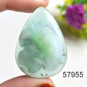 Grüner Hemimorphit Cabochon, natürlicher Halbedelstein für die Schmuckherstellung, loser Edelstein, Cabochons für die Anhängerherstellung