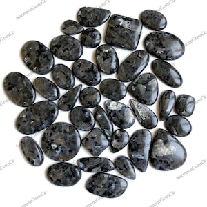 Natuurlijke larvikietcabochon, groothandel, mix van vormen en maten, prachtige larvikietcabochon voor doe-het-zelf sieraden.