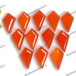 Oranje Carneool stropdasvorm edelsteen 7x12mm ongeveer, gekalibreerde vliegervorm stap gesneden, edelsteen vliegervorm stijlvolle ring voor Valentijnsdag cadeau
