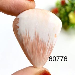Cabochons de scolécite rose, Pierre semi-précieuse naturelle pour la fabrication de bijoux, Pierre de sclécite polie à la main