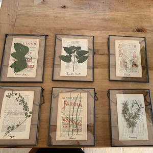 Prasowanie kwiatów, Prasowanie ziół, spersonalizowana sztuka, strony vintage