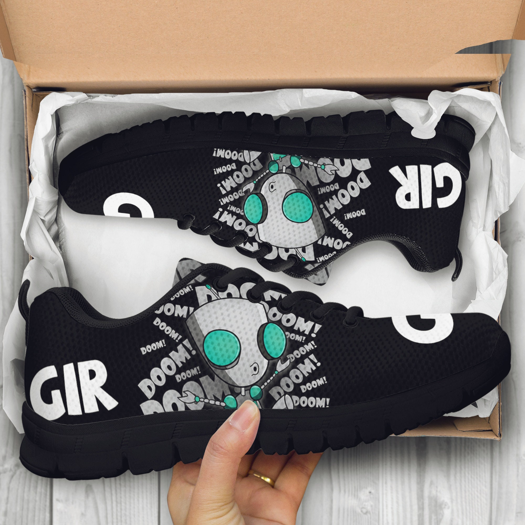 GIR Casual Sneaker Invader Zim Shoes Zim Sneaker Cartoon Etsy