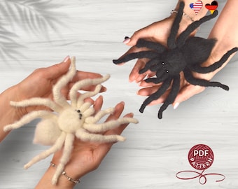 Crochet pattern. Amigurumi Tarantulas. Colored Spiders. DIY crochet tutorial PDF.