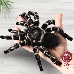 Crochet pattern. Amigurumi Spider. Zebraknee Tarantula. DIY crochet tutorial PDF. image 1