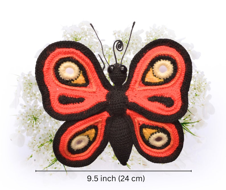Modèle au crochet. Amigurumi Papillons Paon Oeil. Deux modèles en un.Tutoriel de crochet DIY PDF. image 2