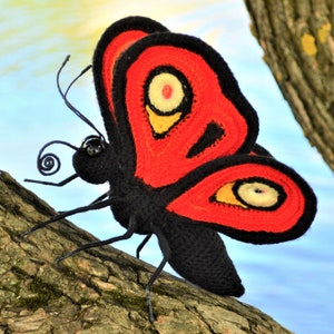 Modèle au crochet. Amigurumi Papillons Paon Oeil. Deux modèles en un.Tutoriel de crochet DIY PDF. image 4
