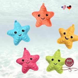 Haakpatroon. Amigorumi Starfish. Zelfstudie haken pdf.