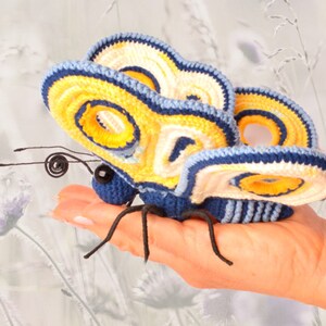 Modèle au crochet. Amigurumi Papillons Paon Oeil. Deux modèles en un.Tutoriel de crochet DIY PDF. image 9