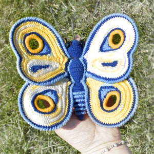 Modèle au crochet. Amigurumi Papillons Paon Oeil. Deux modèles en un.Tutoriel de crochet DIY PDF. image 8