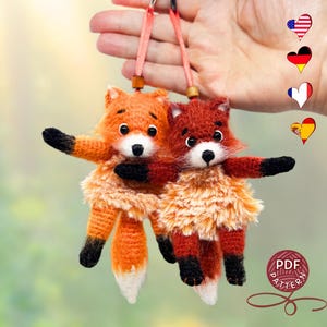 Crochet Fox Keychain Pattern. Amigurumi Plush Toy & Stress Relief (PDF Pattern).