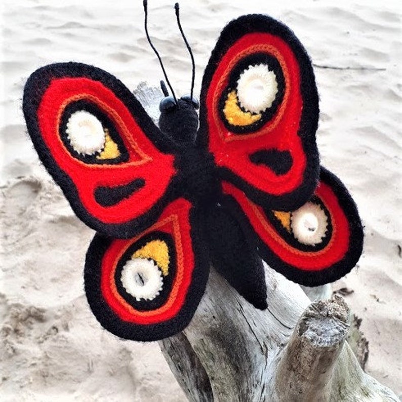 Crochet pattern PDF . Butterfly Peacock Eye