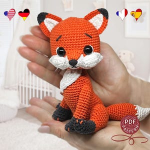 Crochet pattern for a Little Fox. Amigurumi Fox. Illustrated PDF tutorial.