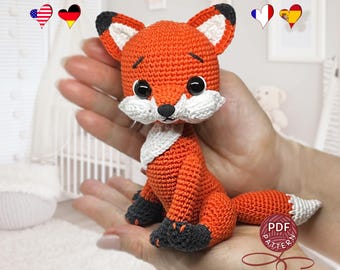 Crochet Pattern for a Little Fox. Amigurumi Fox. Illustrated PDF