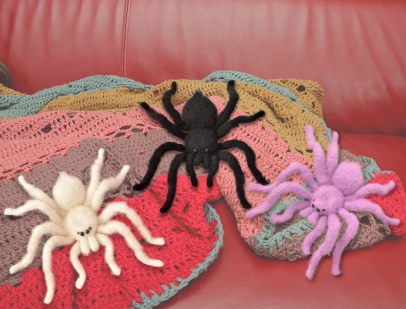 Crochet pattern. Amigurumi Tarantulas. Colored Spiders. DIY crochet tutorial PDF. image 10