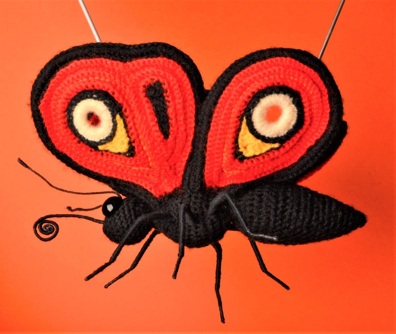 Crochet pattern PDF . Butterfly Peacock Eye