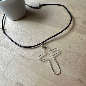 Simple Cross Pendant Necklace, Confirmation Gift, Sterling Silver, Hypoallergenic, Religious Gift for Teen Son or Daughter, Unisex Gifts