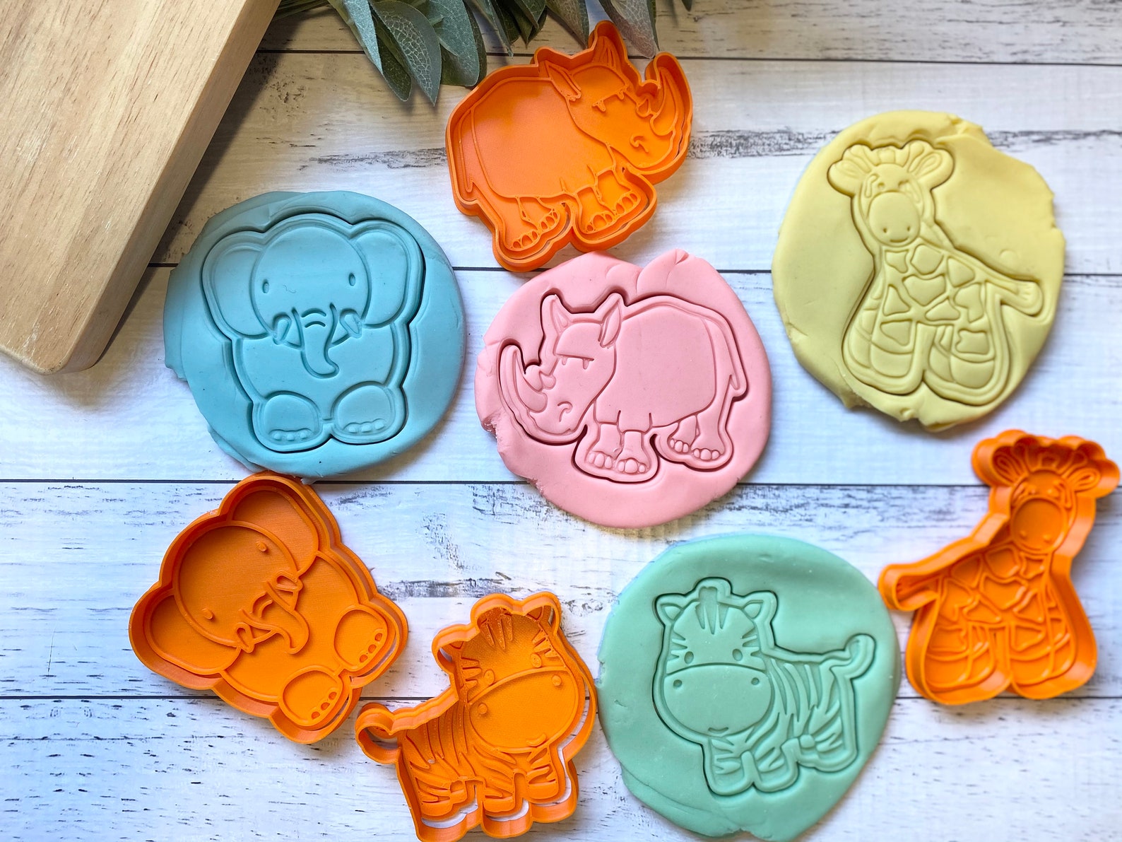 Safari Animals Cookie Embosser Pack Cookie Cutters and Stamps Etsy