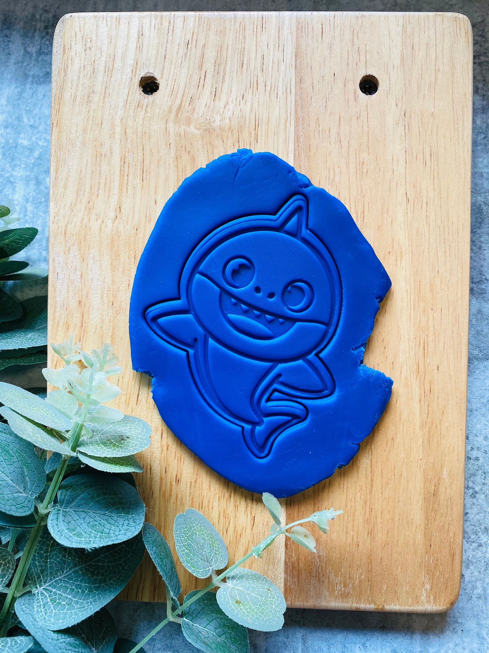Baby Shark Cookie Embosser and Cutter Etsy