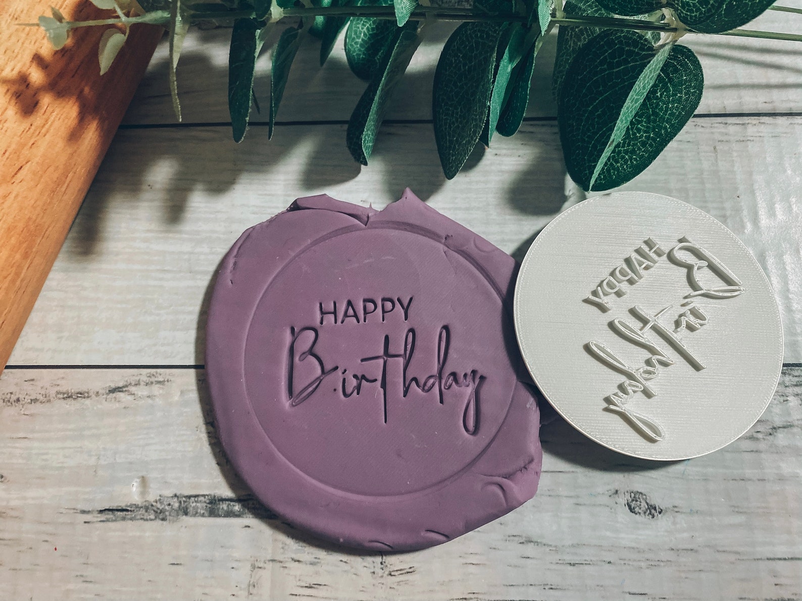 Happy Birthday Cookie Stamp Embosser Etsy