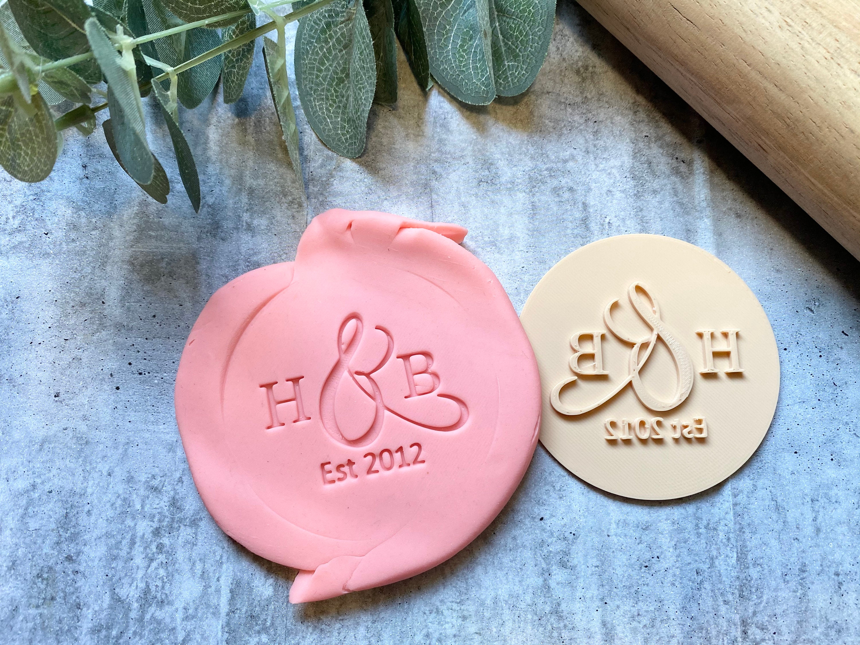 Initials Wedding Cookie Embosser Stamp Etsy