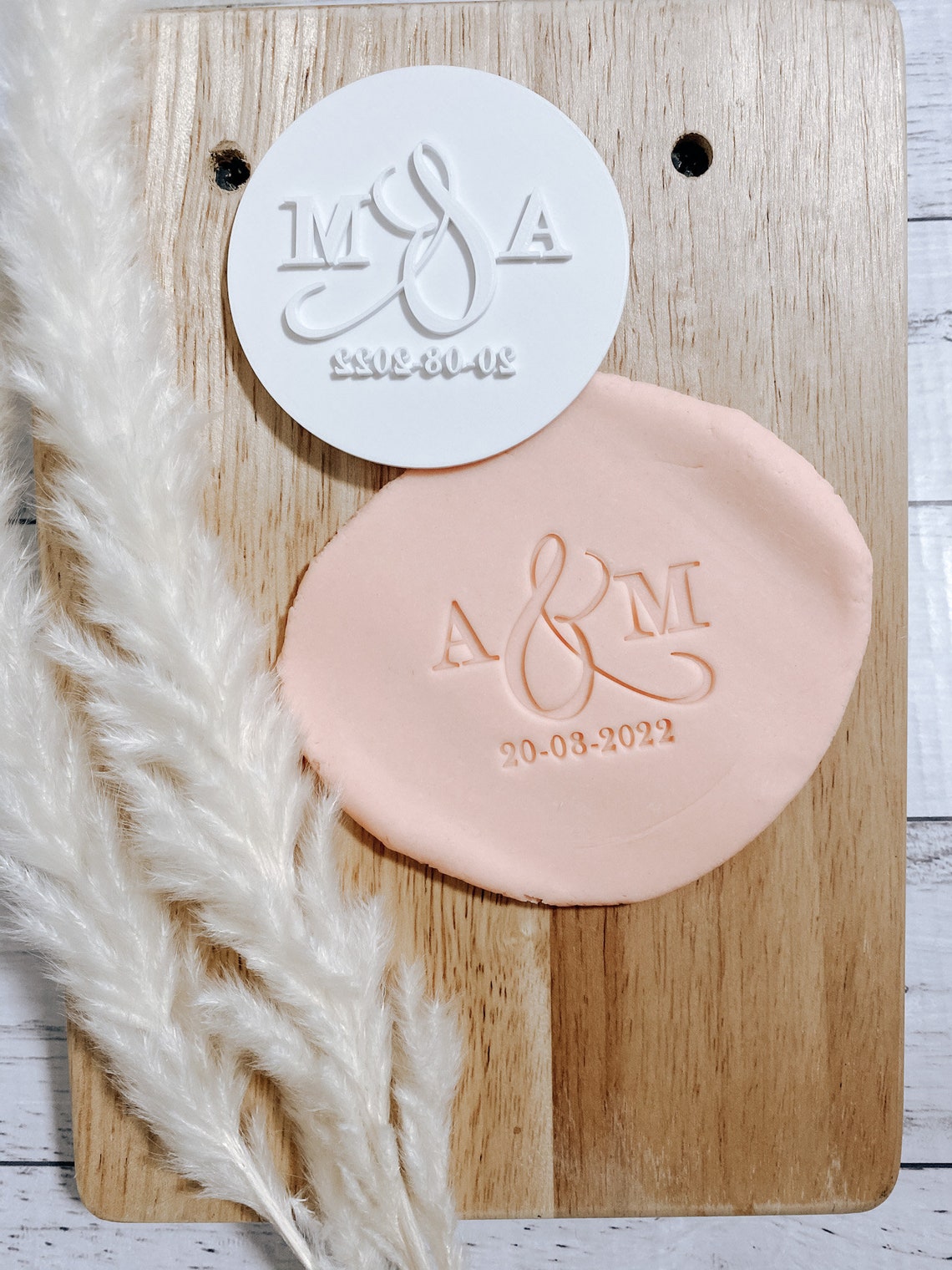 Initials Wedding Cookie Embosser Stamp Etsy