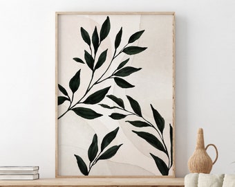 Botanische afdrukbare muur kunst digitale print neutrale muur kunst hedendaagse abstracte kunst print minimalistische print moderne kunst | DIRECT DOWNLOADEN