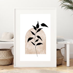 Minimalist Botanical PRINTABLE Wall Art Digital Print Neutral Wall Art Boho Decor Abstract Art Print  Minimalist Print | DIGITAL DOWNLOAD