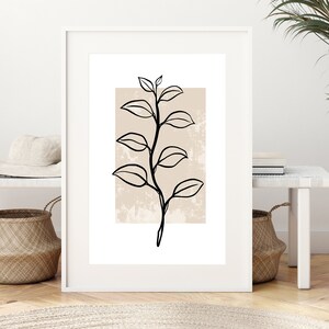Neutral Printable Wall Art, Minimalist DIGITAL DOWNLOAD, Line Art Print, Beige Wall Art, Boho Printable Wall Art, Boho Poster
