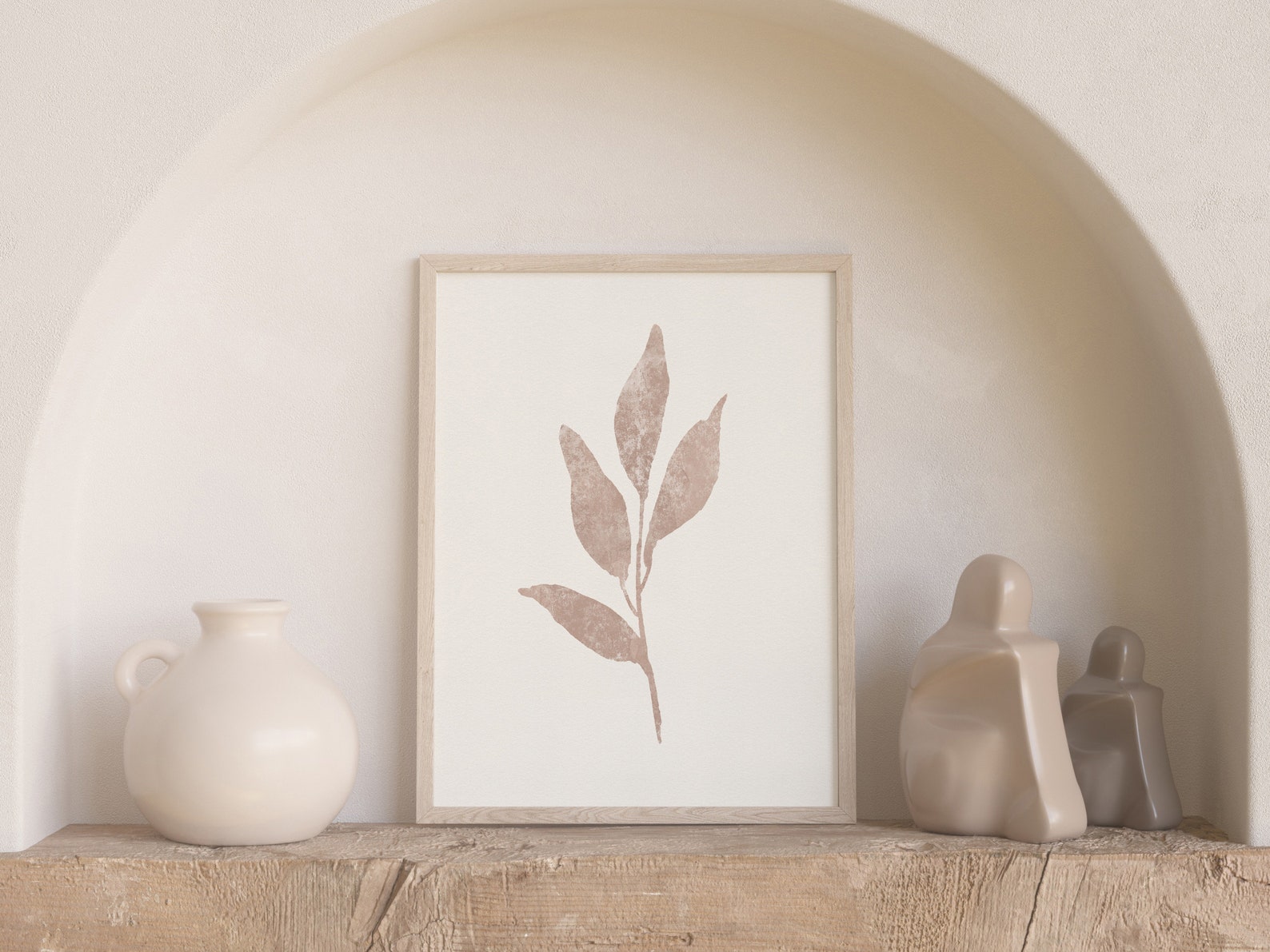 Minimalist Botanical PRINTABLE Wall Art Digital Print Neutral Wall Art ...