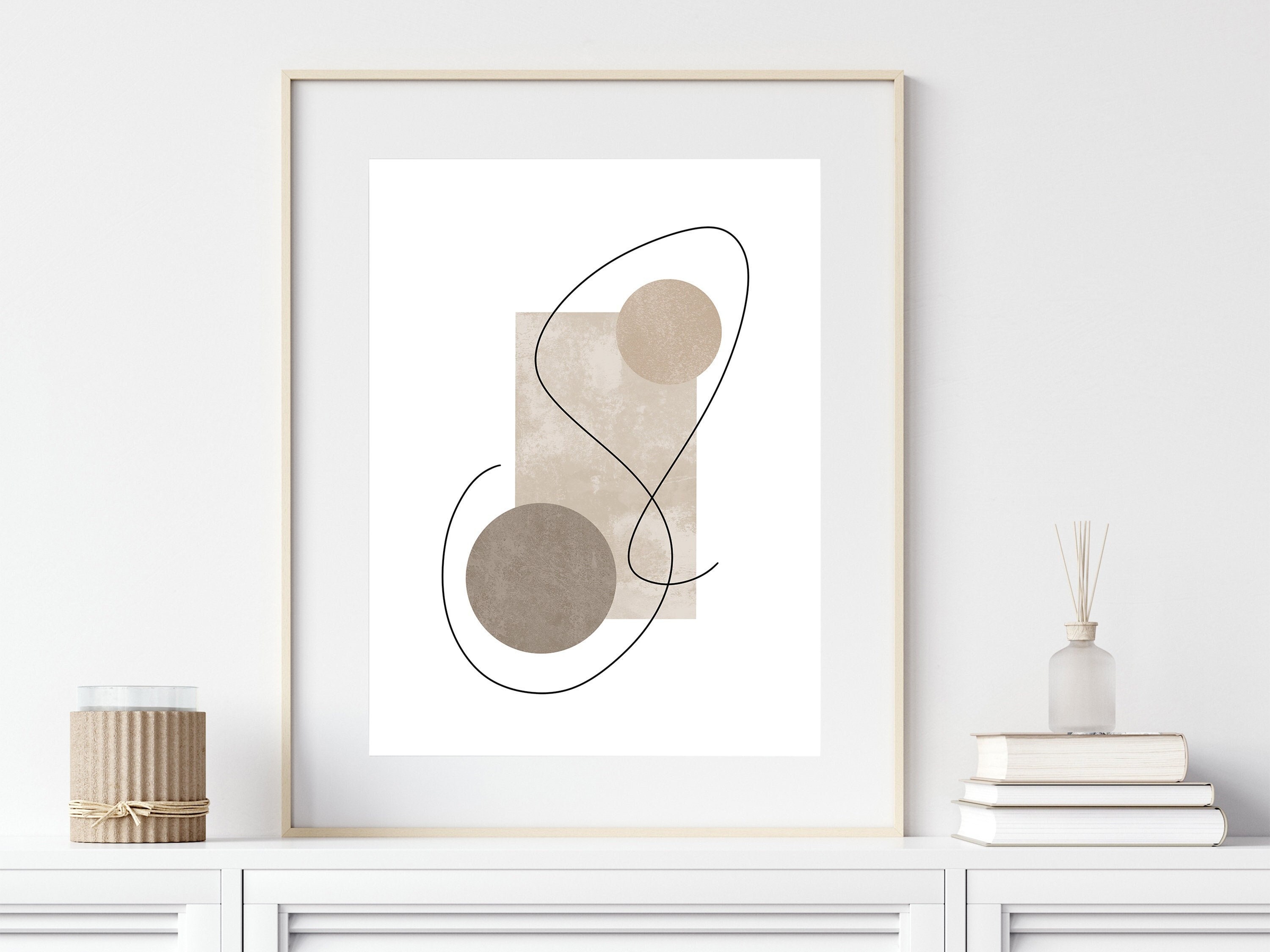 Large Minimal Art, Beige Abstract Art, Neutral Tone PRINTABLE Art