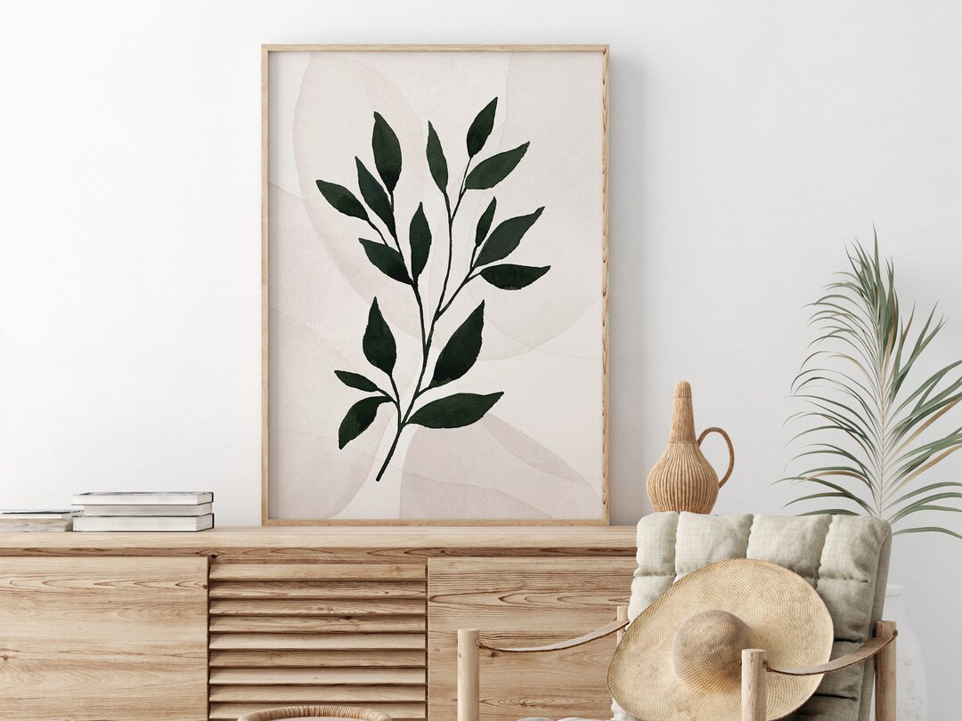 Abstract Botanical PRINTABLE Wall Art, Neutral Minimalist Print, Modern ...