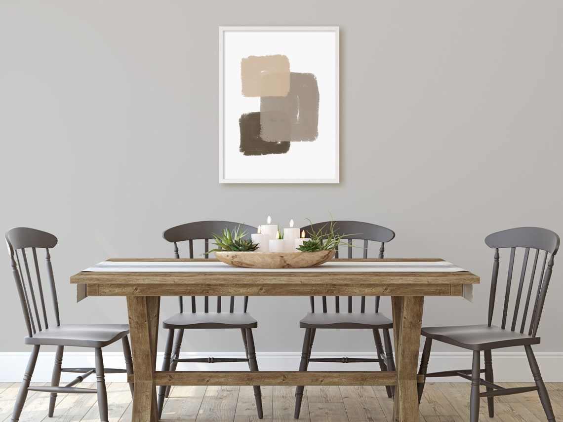 Paint Stroke Wall Art Beige Abstract Art Neutral Wall Art Etsy