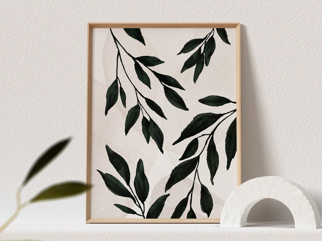 Abstract Botanical PRINTABLE Wall Art, Neutral Minimalist Print, Modern ...