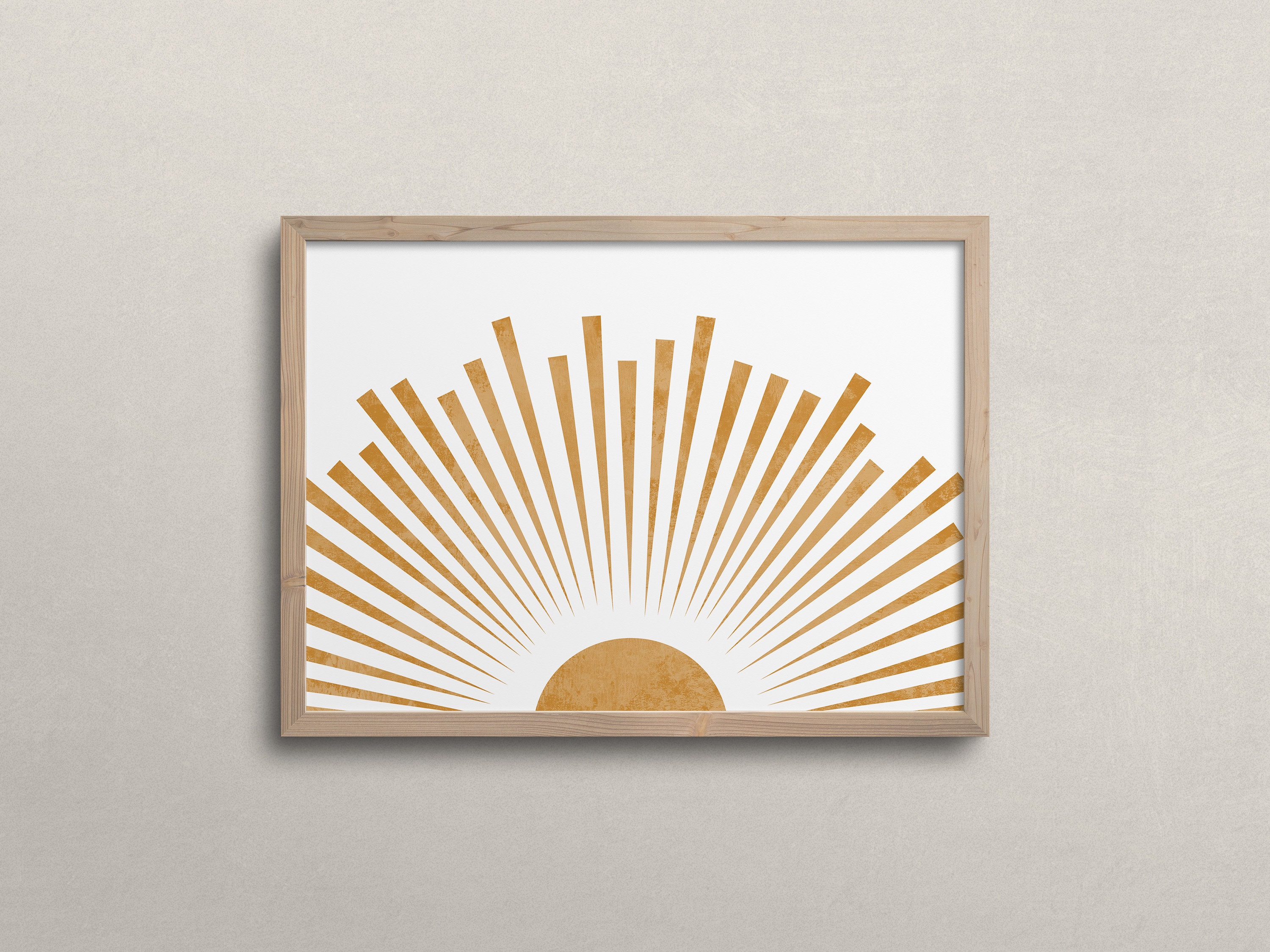 Minimalist Sun Wall Art, Boho Sun Wall Decor, Mid Century Modern ...