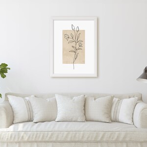 Minimalist Botanical PRINTABLE Wall Art Digital Print Neutral Wall Art ...