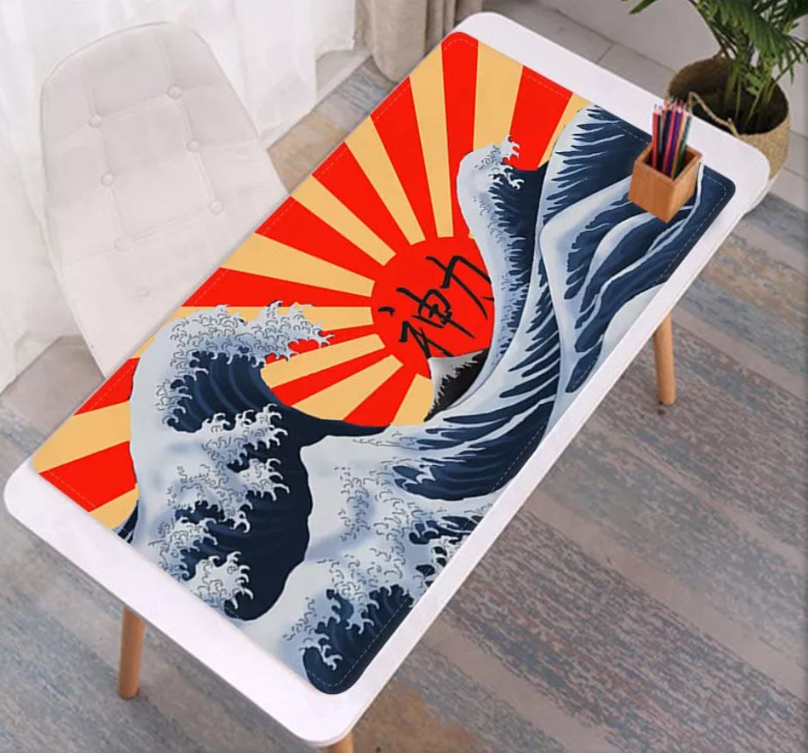 Anime Japan Wave Mouse Pad Tsunami Mouse Pad Desk Mat Large Etsy